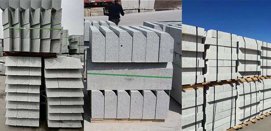 Granite stone kerbs