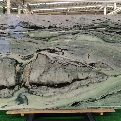 Raggio Verde marble slab