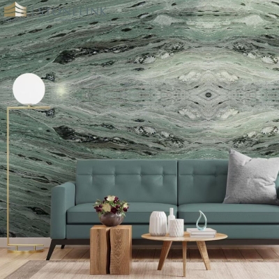 Raggio Verde marble slab