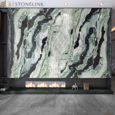 Raggio Verde marble slab