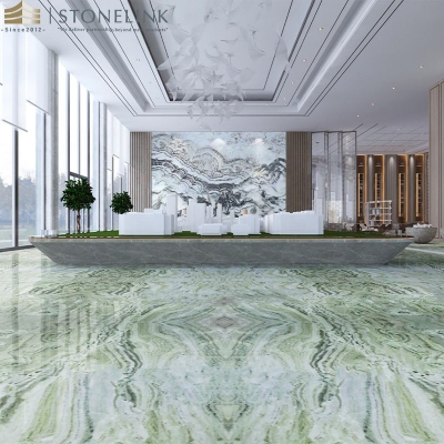 Raggio Verde marble slab