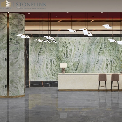 Raggio Verde marble slab