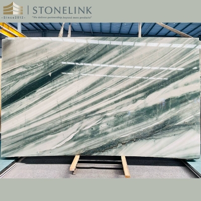 Polaris Green quartzite slab